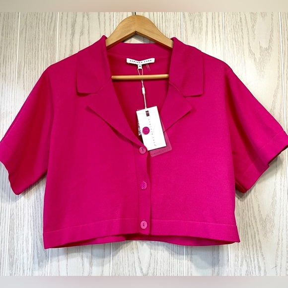 Endless Rose, Magenta Sweater Crop Top Size Medium NWT - Picture 6 of 6